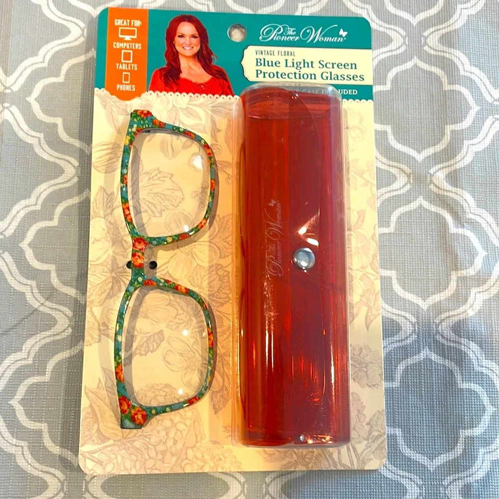 The Pioneer Woman vintage floral blue light screen protection glasses NEW